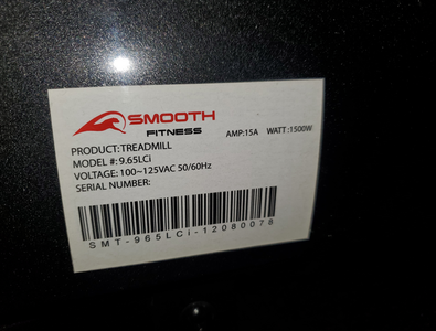 Smooth Fitness treadmill that has a bad MCB