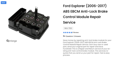 10 Ford Explorer ABS Control Module